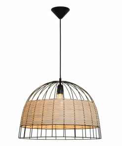 Online Sklep Kaja Lampa wisząca z metalowo-rattanowym kloszem P21074-D50 z serii BOHO