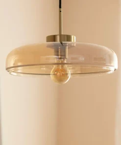 New Sklep Kaja Lampa wisząca z miodowym kloszem ABR-SLWA-E27 ARTEL | Kaja Oświetlenie złoty