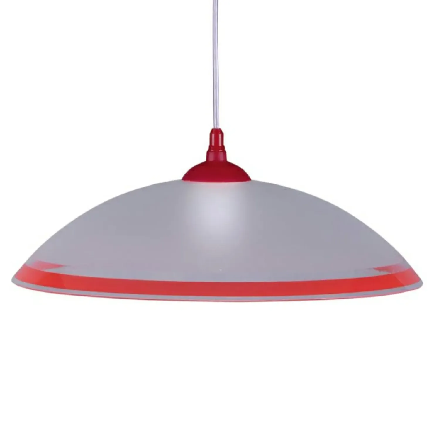 Lampa wisząca z mleczno-czerwonym kloszem K-3512 UFO | Kaja*Sklep Kaja Best