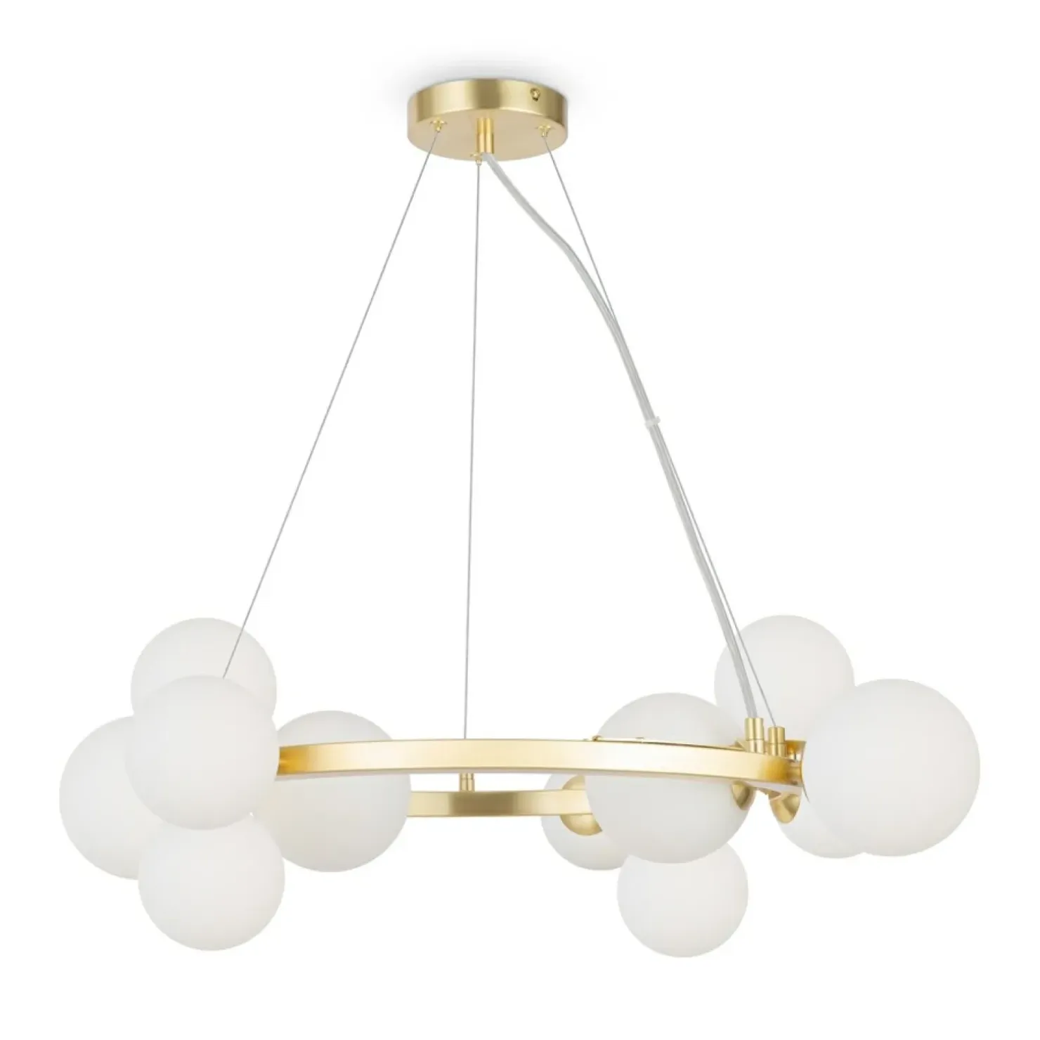 Sale Sklep Kaja Lampa wisząca z mlecznymi kloszami MOD545PL-11BS z serii DALLAS | Kaja złoty