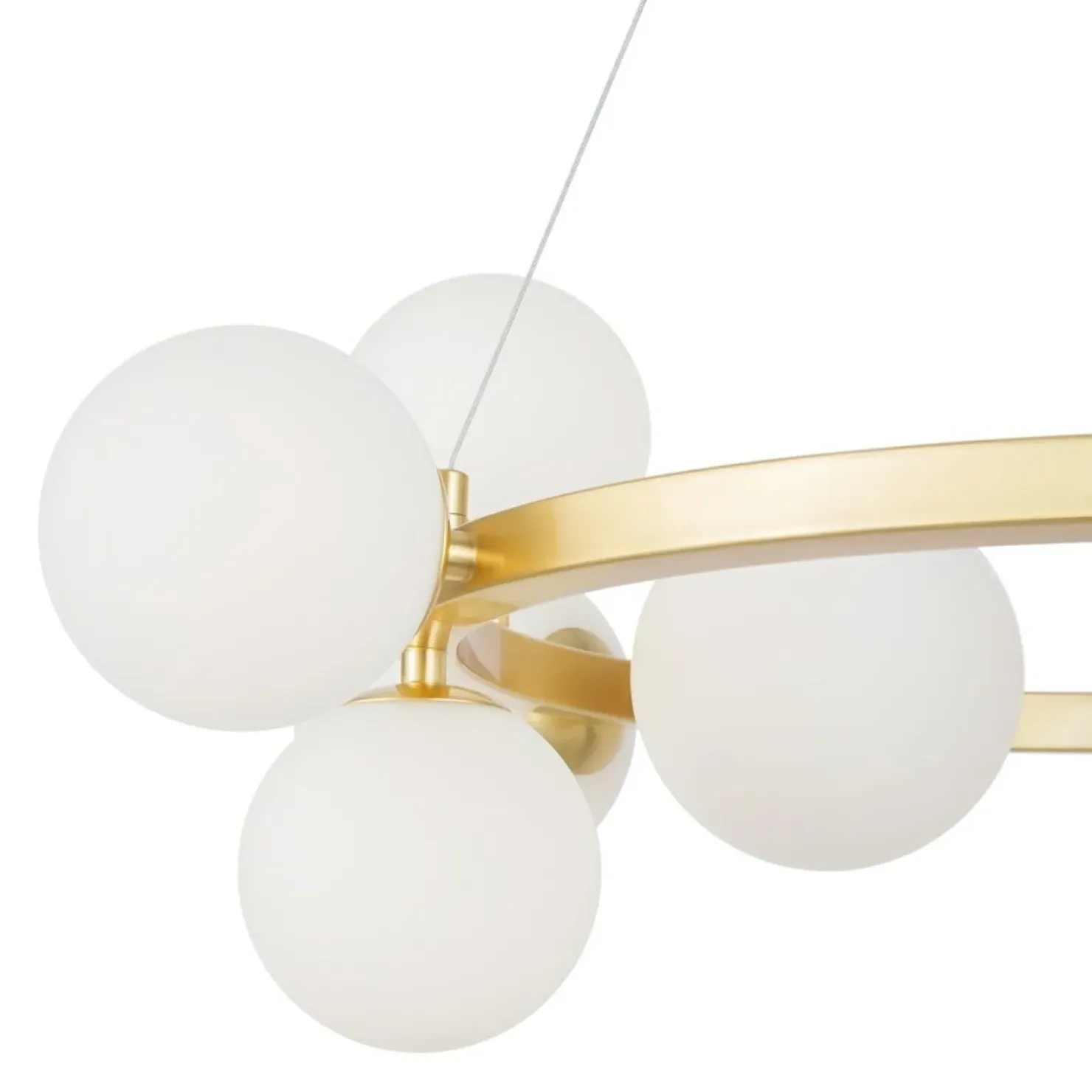 Sale Sklep Kaja Lampa wisząca z mlecznymi kloszami MOD545PL-11BS z serii DALLAS | Kaja złoty