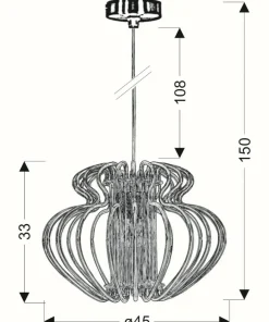 Lampa wisząca z m zdobieniem 31-36592 IMPERIA | Kaja*Sklep Kaja Shop