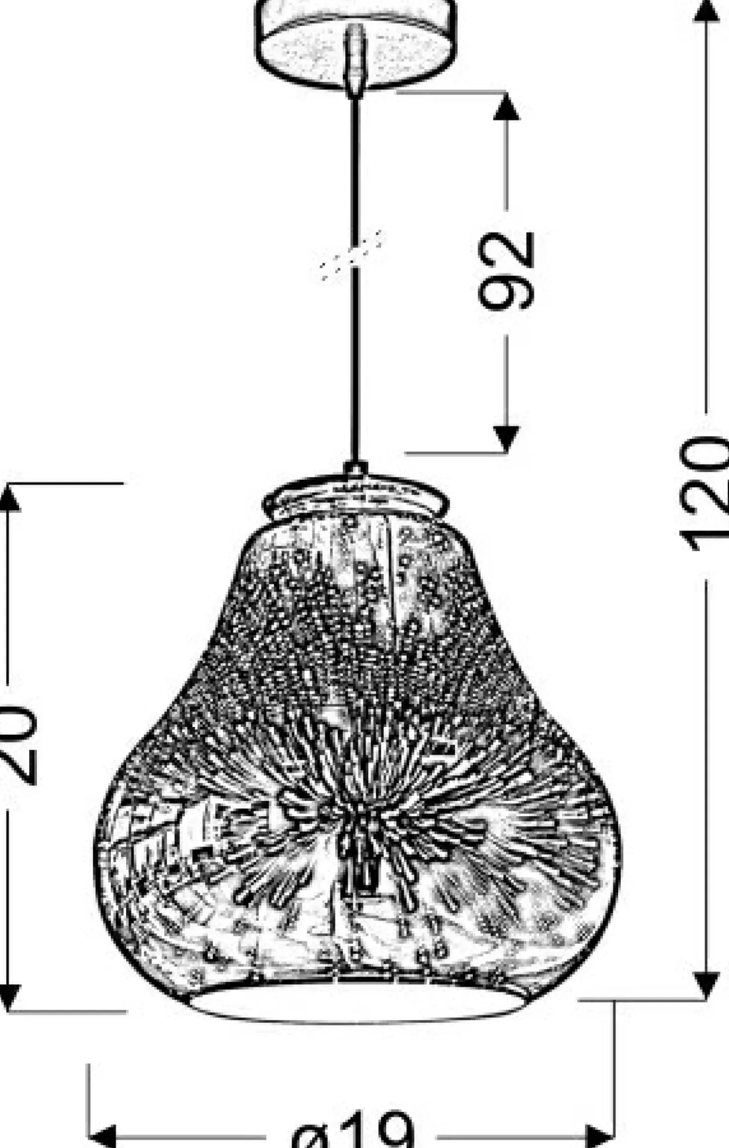Lampa wisząca z m kloszem 31-56108 GALACTIC | Kaja*Sklep Kaja Store