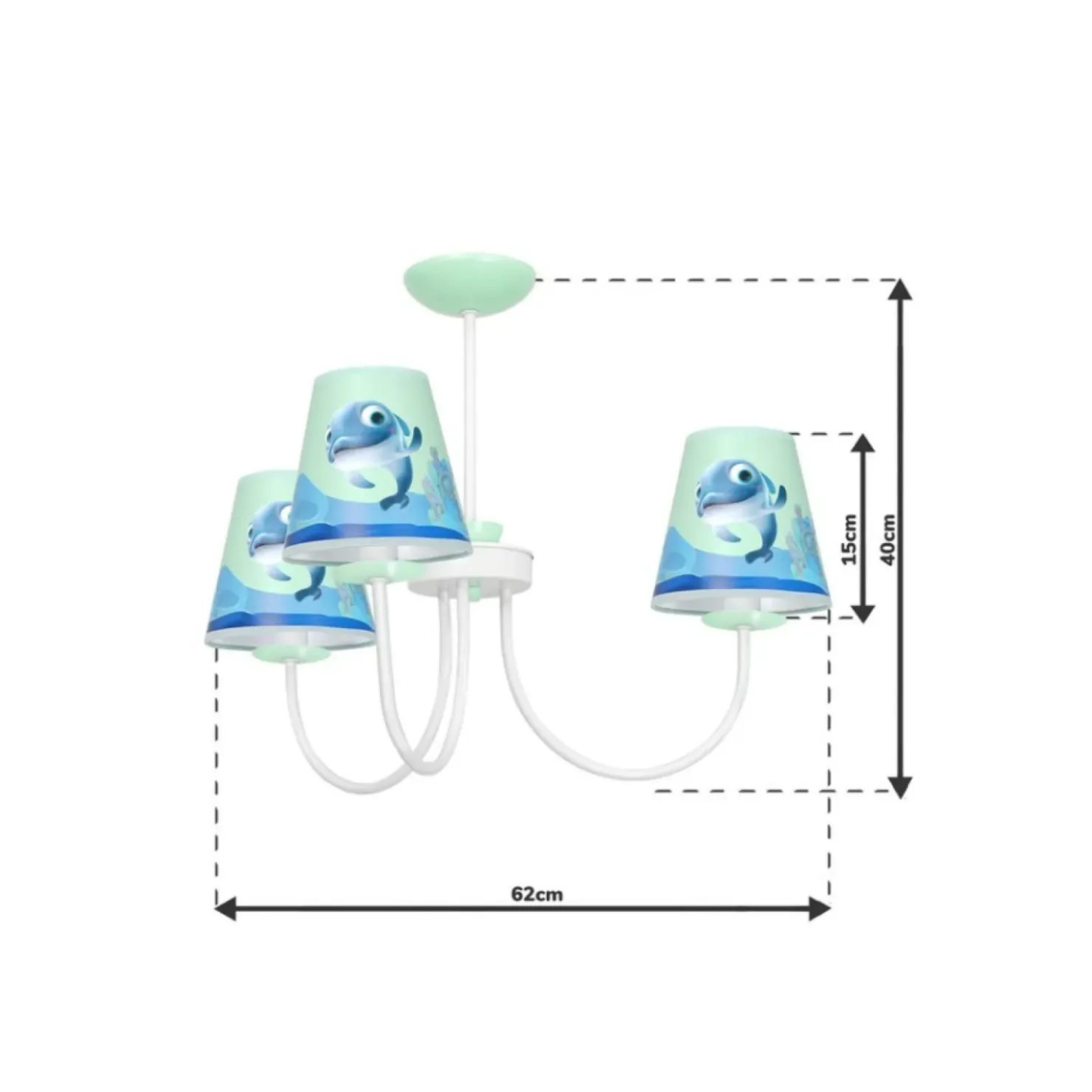 Lampa wisząca z niebieskimi abażurami MLP6811 z serii DELFINKA FINKA | Kaja Oświ*Sklep Kaja Clearance