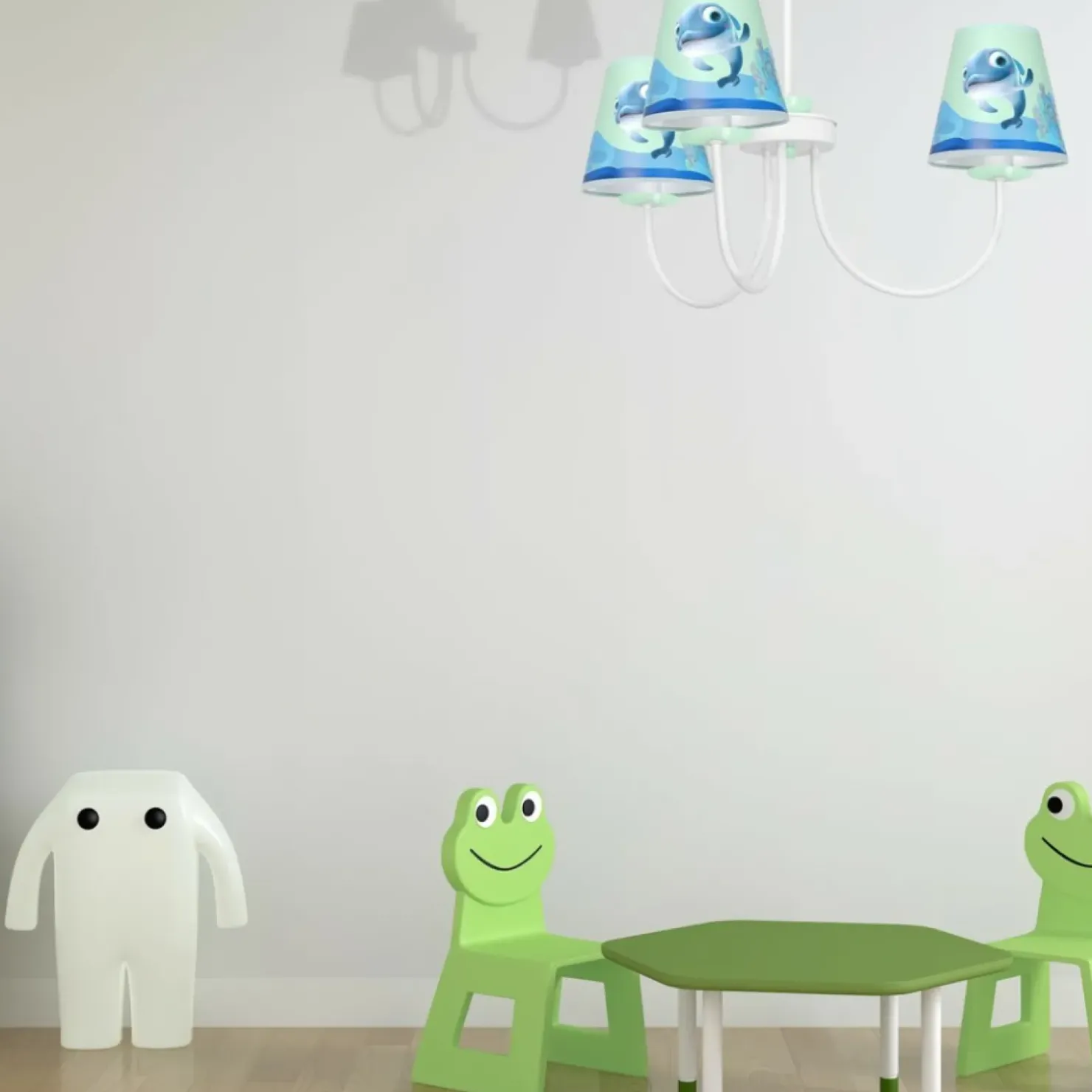 Lampa wisząca z niebieskimi abażurami MLP6811 z serii DELFINKA FINKA | Kaja Oświ*Sklep Kaja Clearance