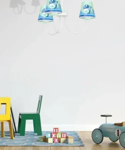 Lampa wisząca z niebieskimi abażurami MLP6811 z serii DELFINKA FINKA | Kaja Oświ*Sklep Kaja Clearance