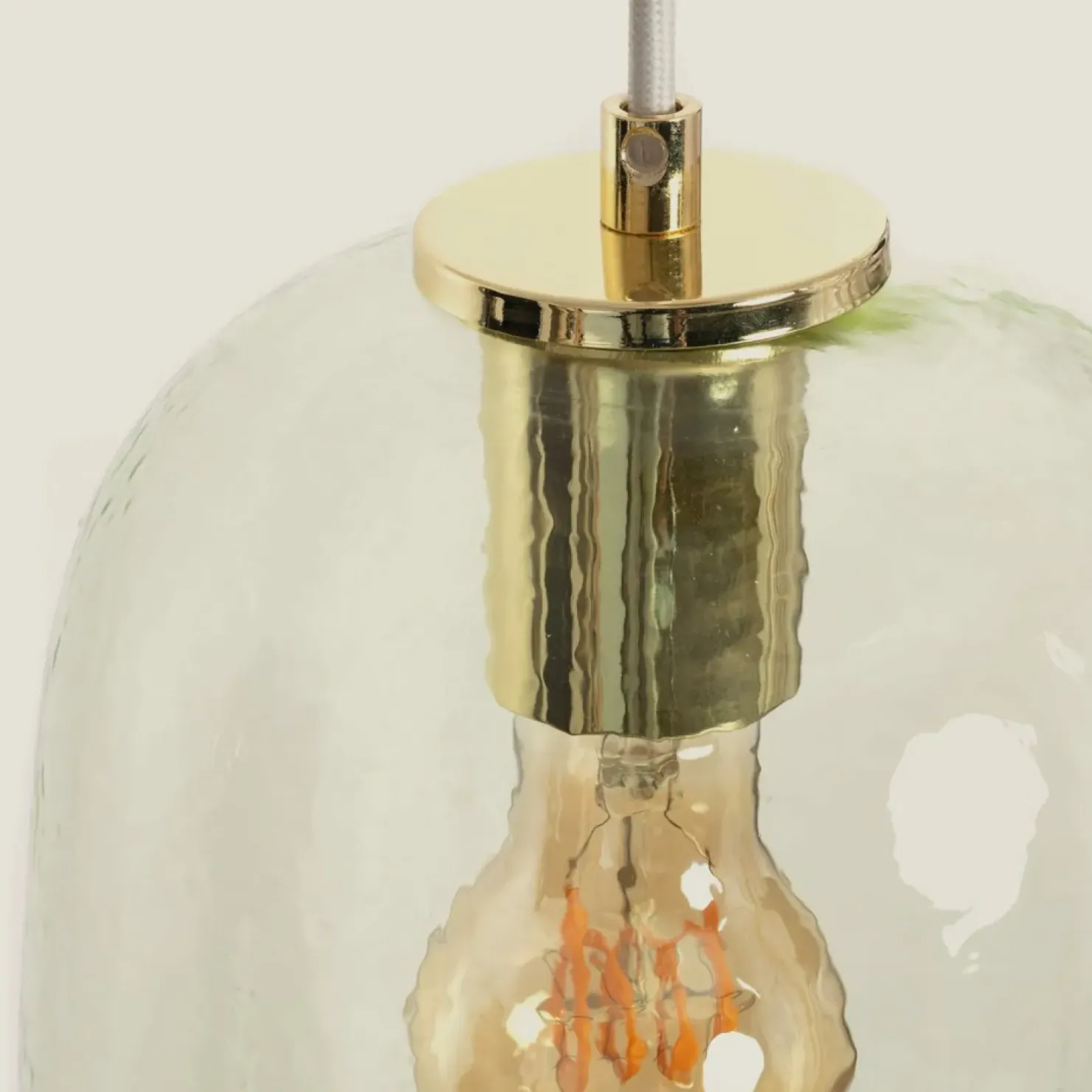 Shop Sklep Kaja Lampa wisząca z obłymi, szklanymi kloszami ABR-3SKCLA CLARO | Kaja złoty