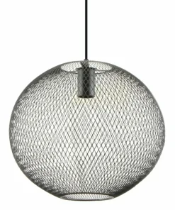 Cheap Sklep Kaja Lampa wisząca z okrągłym, drucianym kloszem ZM A8129L-BK z serii ORION