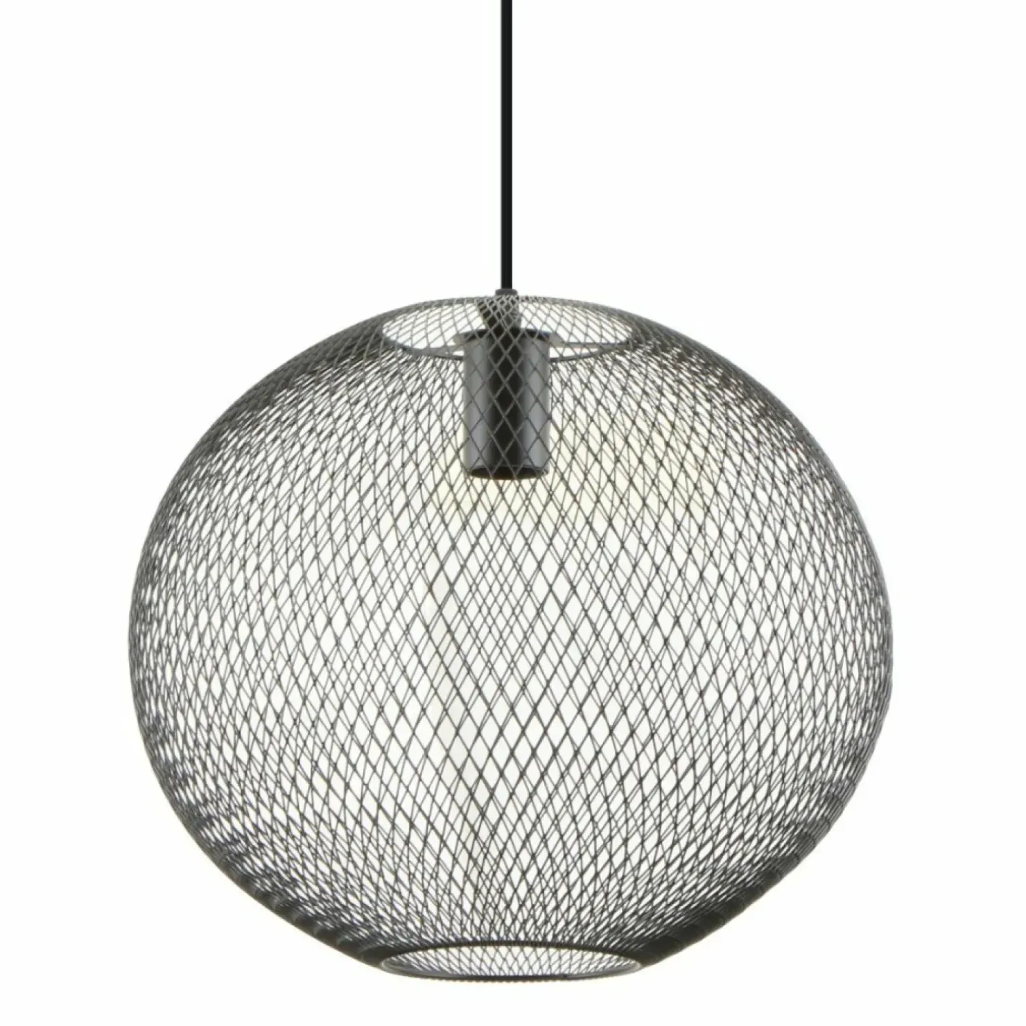 Cheap Sklep Kaja Lampa wisząca z okrągłym, drucianym kloszem ZM A8129L-BK z serii ORION