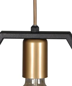 New Sklep Kaja Lampa wisząca z ozdobną ramką heksagon K-4720 HONEY | Kaja Oświetlenie