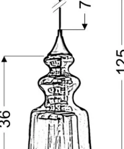Lampa wisząca z ozdobnym kloszem 31-51837 OXELO | Kaja Oświetlenie*Sklep Kaja Store