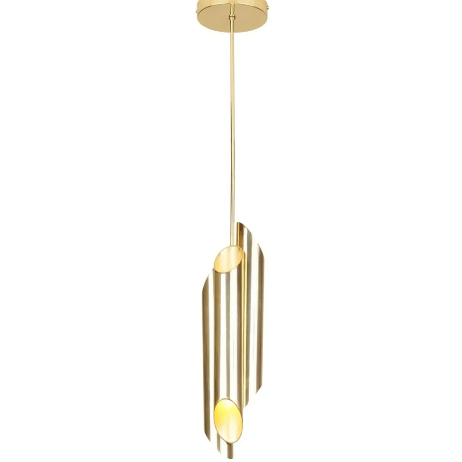 Store Sklep Kaja Lampa wisząca z połączonymi, złotymi tubami MZ5014 LIBRA | Kaja