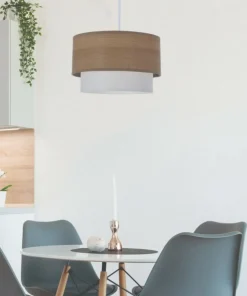 Shop Sklep Kaja Lampa wisząca z podwójnym abażurem, biała 31-21694 z serii RUBEN | Kaja Oświetle