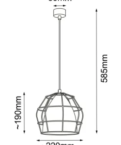 Outlet Sklep Kaja Lampa wisząca z podwójnym abażurem ANT 5022 ALKANA | Kaja Oświetlenie
