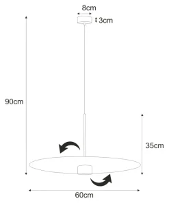 Store Sklep Kaja Lampa wisząca z regulacją kąta świecenia K-5458 z serii BURGAS
