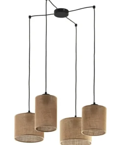 Best Sale Sklep Kaja Lampa wisząca z różnymi, jutowymi abażurami TK 6585 JUTA | Kaja