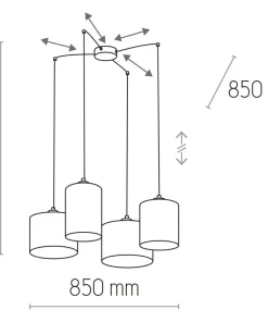 Best Sale Sklep Kaja Lampa wisząca z różnymi, jutowymi abażurami TK 6585 JUTA | Kaja