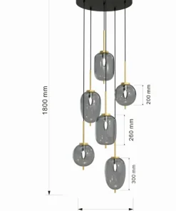 New Sklep Kaja Lampa wisząca z różnymi kloszami WF 5007-502 BELLEVILLE | Kaja