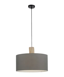 Best Sklep Kaja Lampa wisząca z m abażurem 15112-15 z serii LINEN | Kaja szary