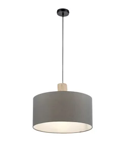 Best Sklep Kaja Lampa wisząca z m abażurem 15112-15 z serii LINEN | Kaja szary