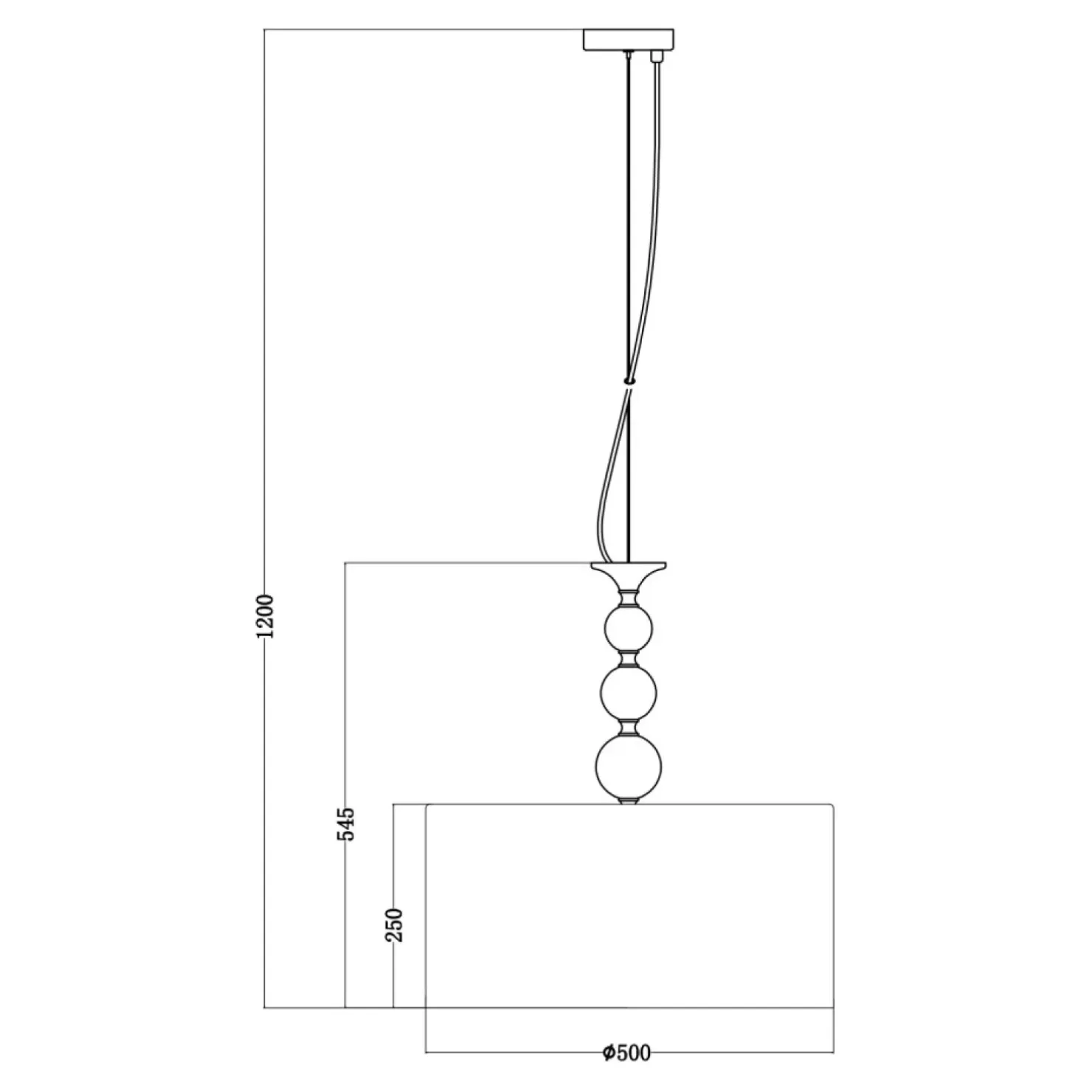 Discount Sklep Kaja Lampa wisząca z szerokim abażurem RLD93163-1B REA| Kaja Oświetlenie