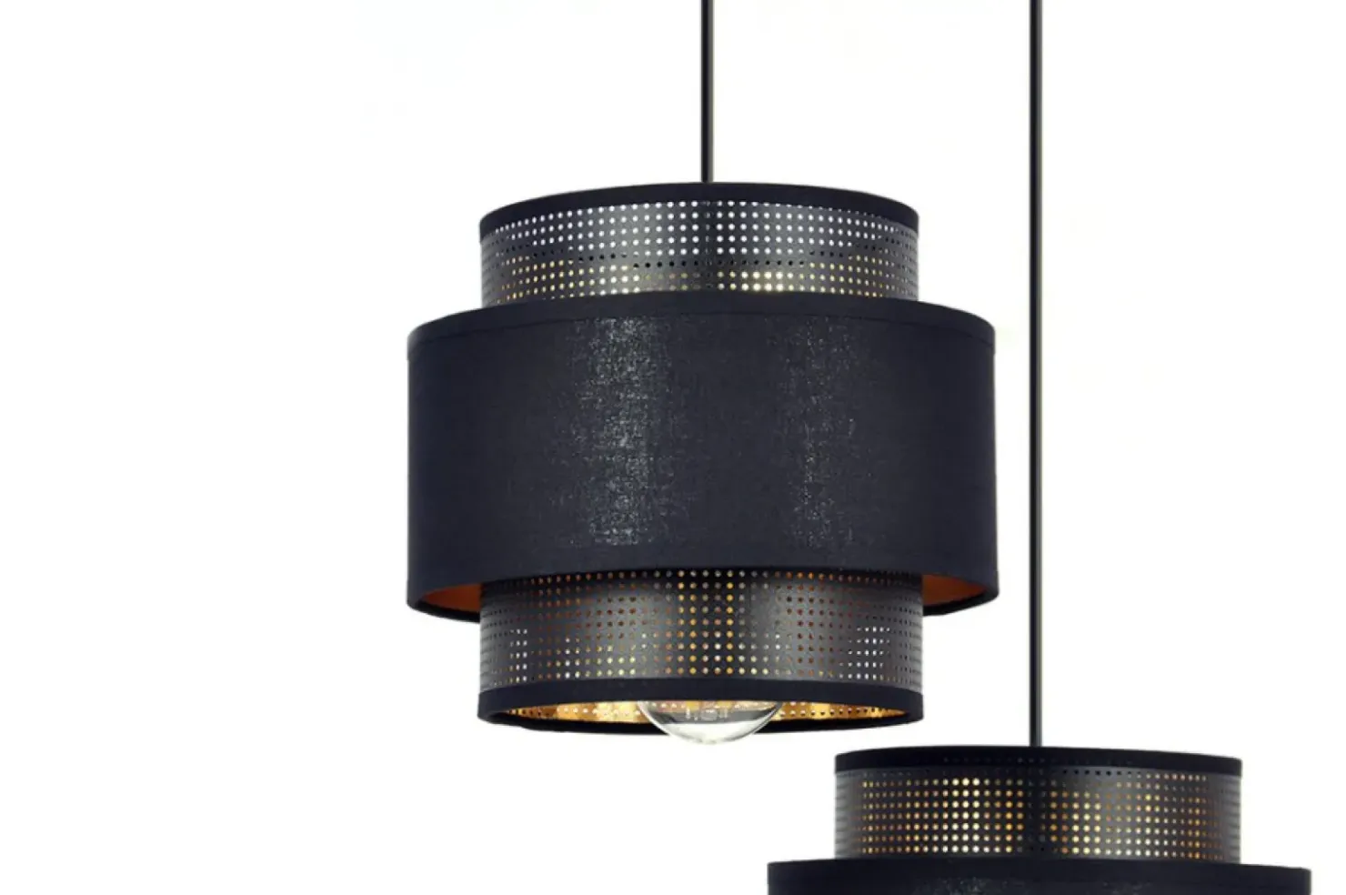 Lampa wisząca z trzema abażurami nad stół kuchenny K-5282 z serii AMOS*Sklep Kaja Cheap