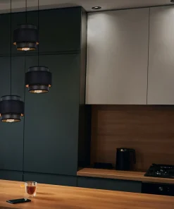Lampa wisząca z trzema abażurami nad stół kuchenny K-5282 z serii AMOS*Sklep Kaja Cheap