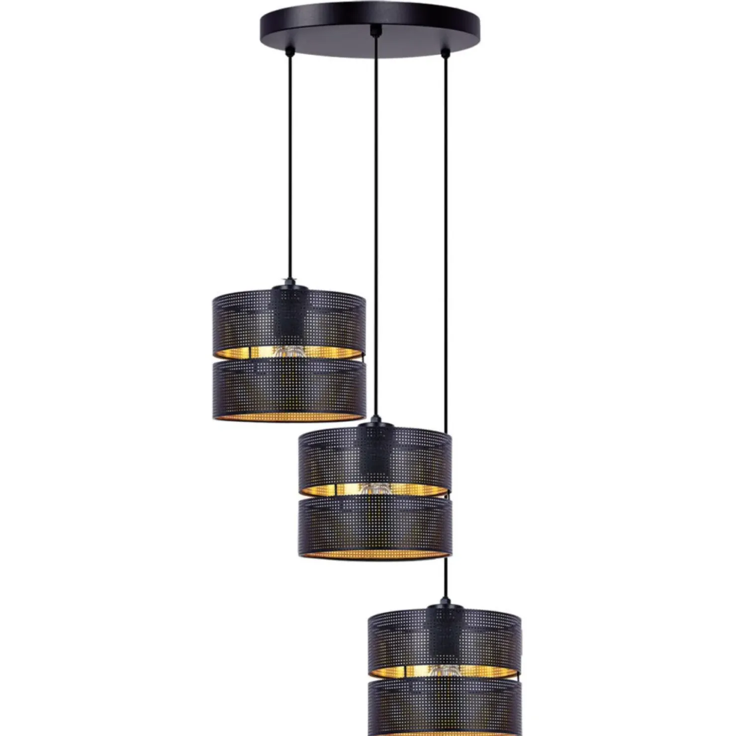 Lampa wisząca z trzema ażurowymi abażurami K-5222 z serii ZIMBO | Kaja*Sklep Kaja Best