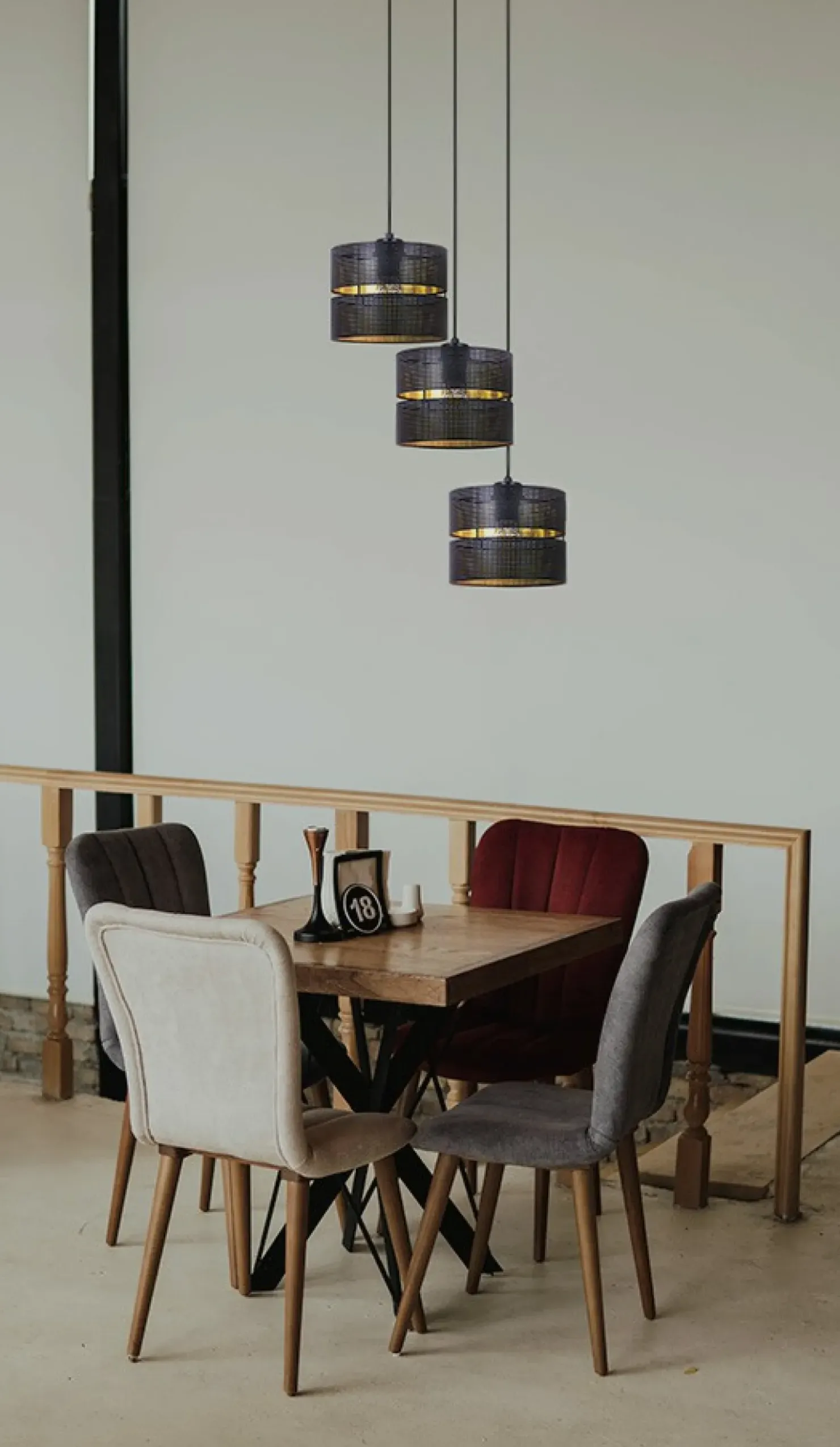 Lampa wisząca z trzema ażurowymi abażurami K-5222 z serii ZIMBO | Kaja*Sklep Kaja Best