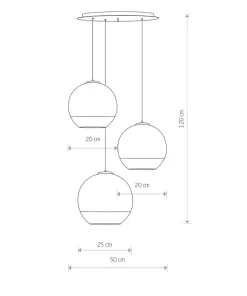 Clearance Sklep Kaja Lampa wisząca z trzema lustrzanymi kloszami 7607 | Kaja Oświetlenie chrom