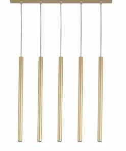 New Sklep Kaja Lampa wisząca z tubami na regulowanych zwisach SIG 33617 SOPEL | Kaja złoty