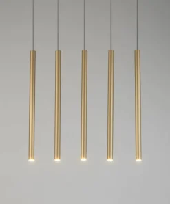 New Sklep Kaja Lampa wisząca z tubami na regulowanych zwisach SIG 33617 SOPEL | Kaja złoty