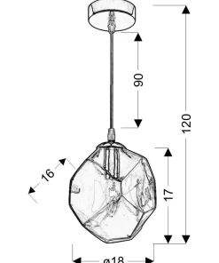 Lampa wisząca z m kloszem 31-42934 JEWEL | Kaja Oświetlenie*Sklep Kaja Hot