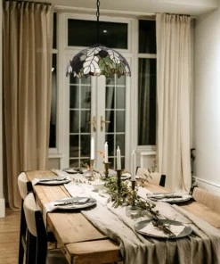 Lampa wisząca z witrażowym kloszem K-P161420 FARINA | Kaja Oświetlenie*Sklep Kaja Best