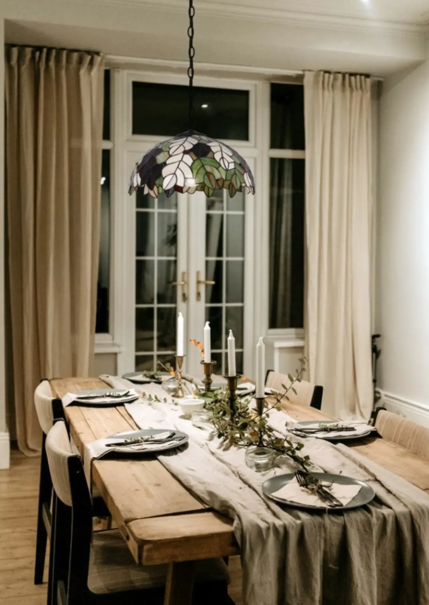 Lampa wisząca z witrażowym kloszem K-P161420 FARINA | Kaja Oświetlenie*Sklep Kaja Best