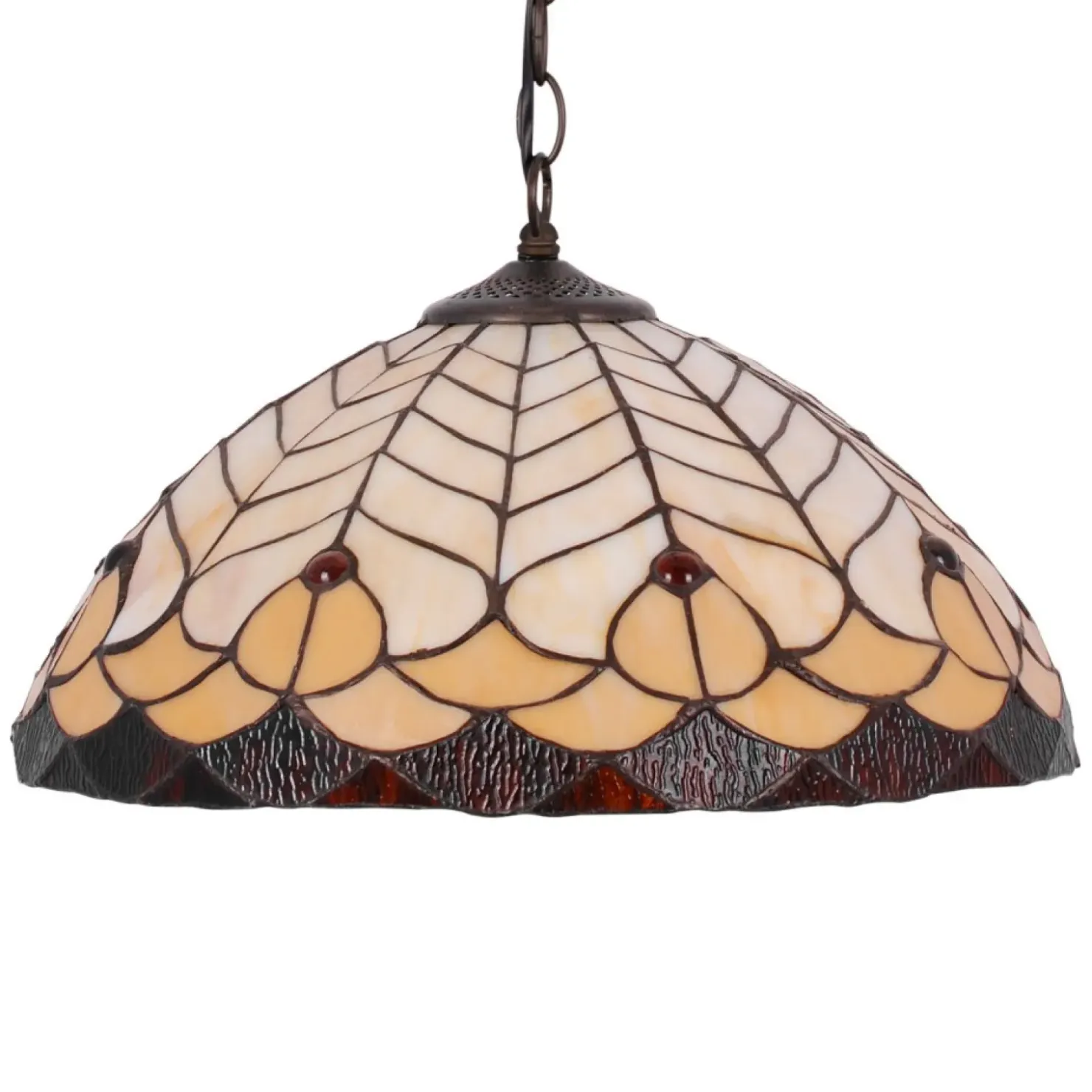 Lampa wisząca z witrażowym kloszem K-P161551 SARGAN | Kaja Oświetlenie*Sklep Kaja Clearance