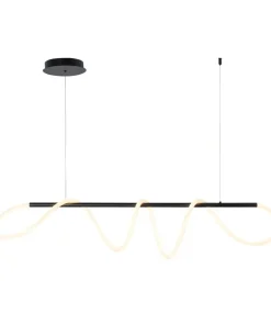 Flash Sale Sklep Kaja Lampa wisząca z zawiniętym paskiem LED 20006PM-BK BALBO | Kaja