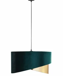 Lampa wisząca z zielono-złotym abażurem TK 6433 z serii TERCINO | Kaja*Sklep Kaja Online