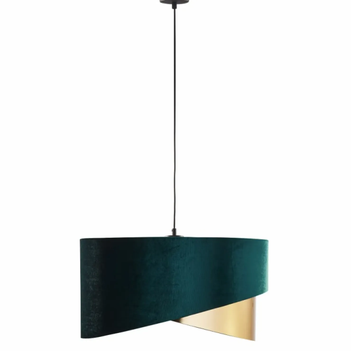 Lampa wisząca z zielono-złotym abażurem TK 6433 z serii TERCINO | Kaja*Sklep Kaja Online