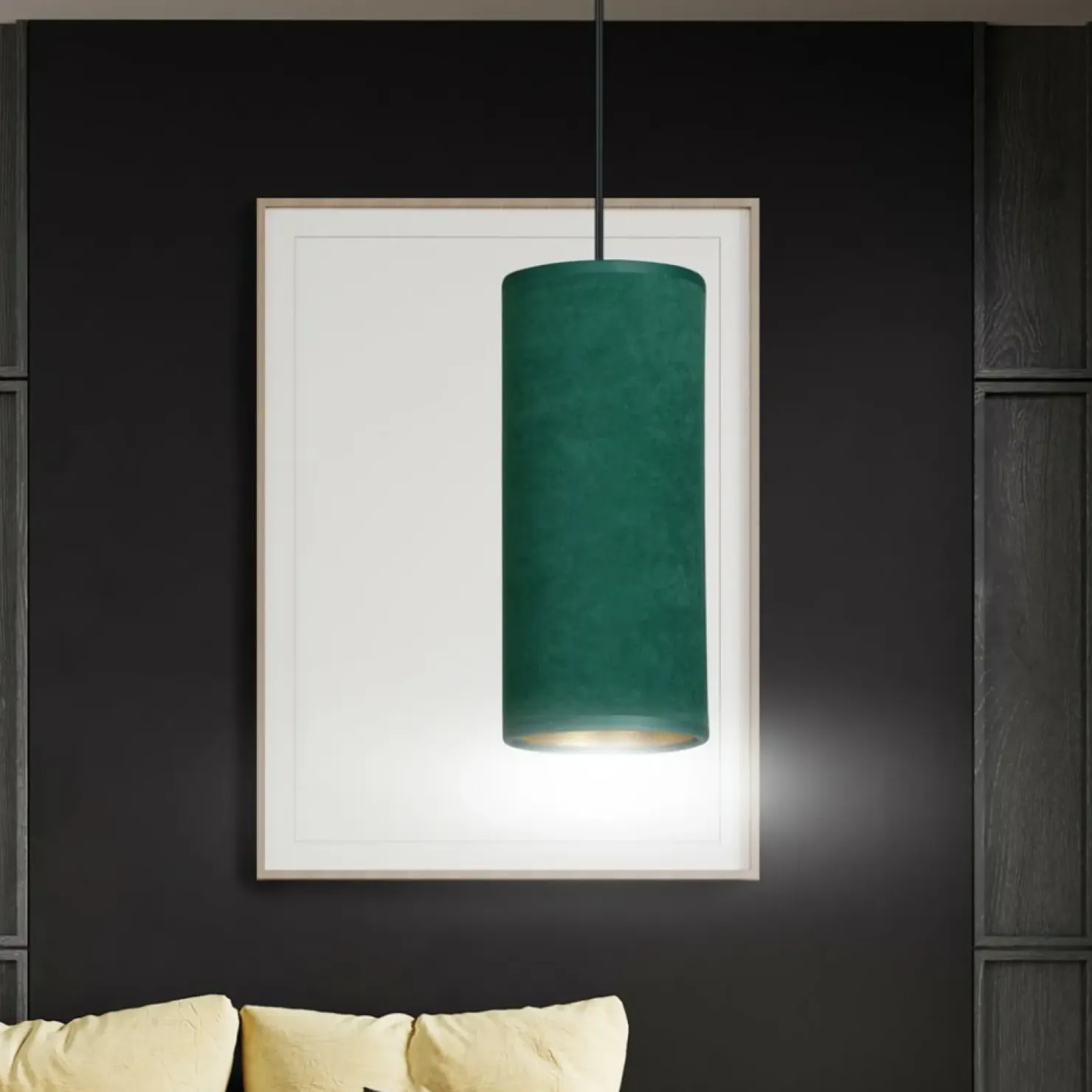 Discount Sklep Kaja Lampa wisząca ze smukłym, kolorowym abażurem 1058/1 BENTE | Kaja