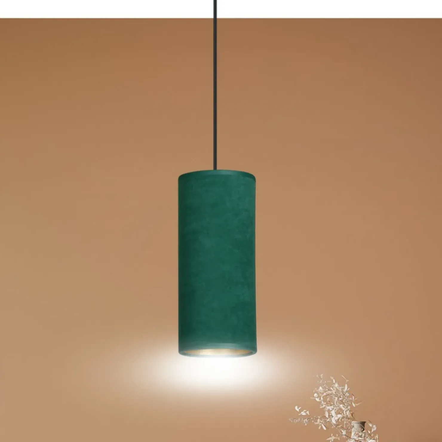 Discount Sklep Kaja Lampa wisząca ze smukłym, kolorowym abażurem 1058/1 BENTE | Kaja