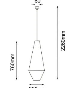 New Sklep Kaja Lampa wisząca ze smukłym, plecionym abażurem ANT 5126 HAGATA | Kaja