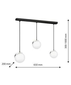 Best Sklep Kaja Lampa wisząca ze mi elementami MLP7238 z serii SFERA | Kaja Oświetlenie srebrny