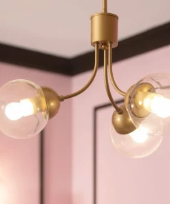Store Sklep Kaja Lampa wisząca ze szklanymi kloszami ABR-LWZK-3XE27 TEMIDA | Kaja złoty