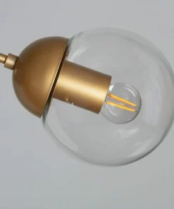 Store Sklep Kaja Lampa wisząca ze szklanymi kloszami ABR-LWZK-3XE27 TEMIDA | Kaja złoty