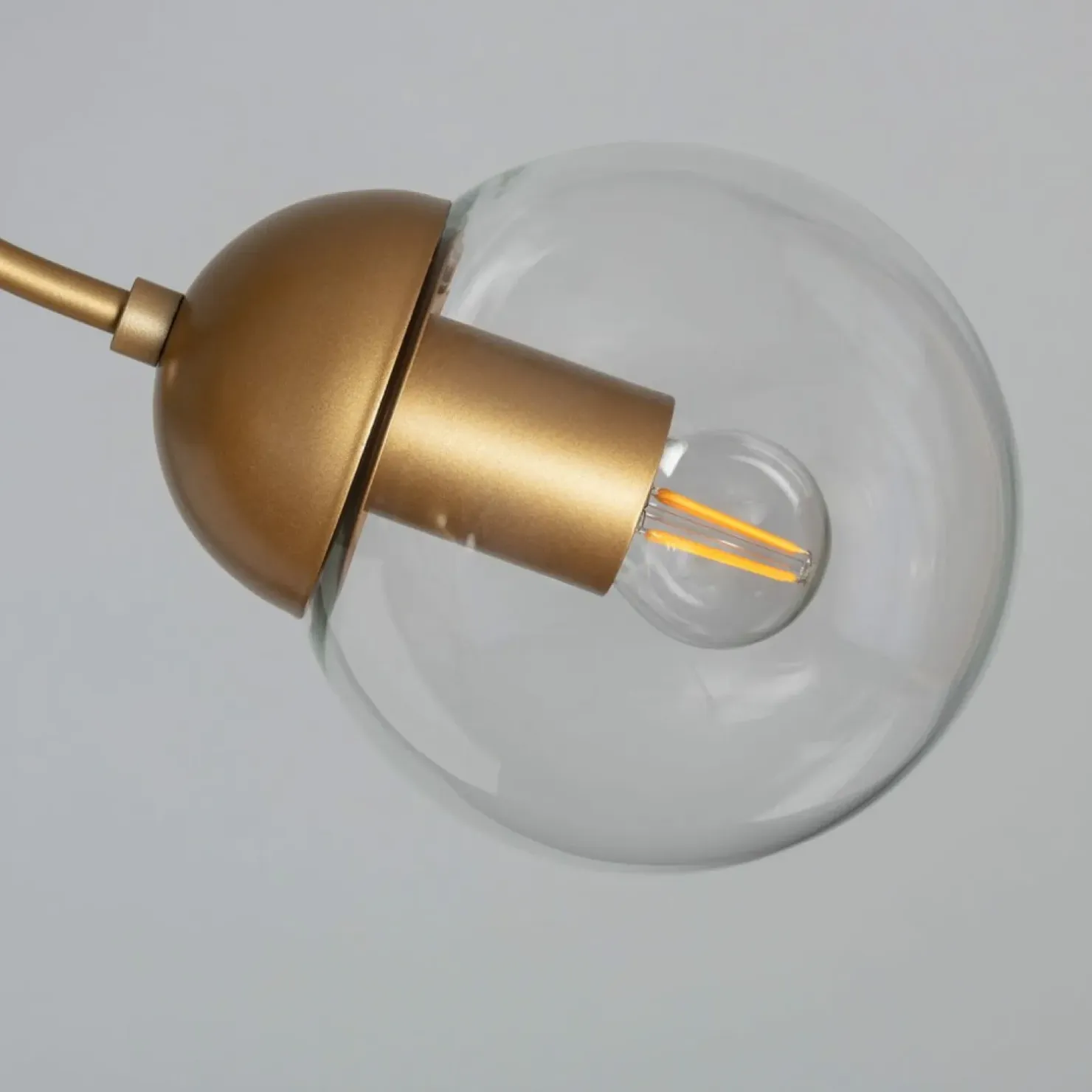 Store Sklep Kaja Lampa wisząca ze szklanymi kloszami ABR-LWZK-3XE27 TEMIDA | Kaja złoty