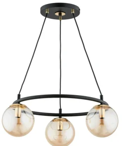 Outlet Sklep Kaja Lampa wisząca ze złotymi elementami ozdobnymi AL 62427 z serii RINGO