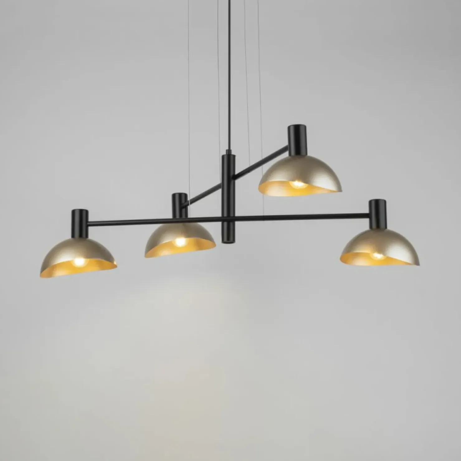Flash Sale Sklep Kaja Lampa wisząca ze złotymi, otwartymi kloszami SIG 40568 ARTIS | Kaja