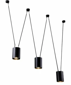 Outlet Sklep Kaja Lampa wisząca zygzak z czarnymi tubami ANT 9022 VIWIN | Kaja