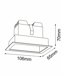 Lampa wpuszczana, ciepłe światło LED 4W 3000K ANT 3044 A-GLARE | Kaja*Sklep Kaja Outlet